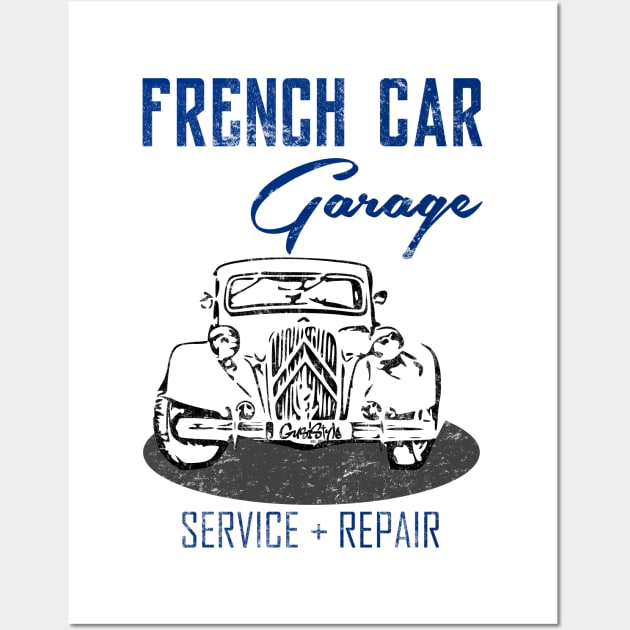 french car garage - service repair Wall Art by GusiStyle